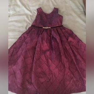 Excellent Condition Perfectly Dressed Girls Purple/Pink Taffeta Dress Size 7